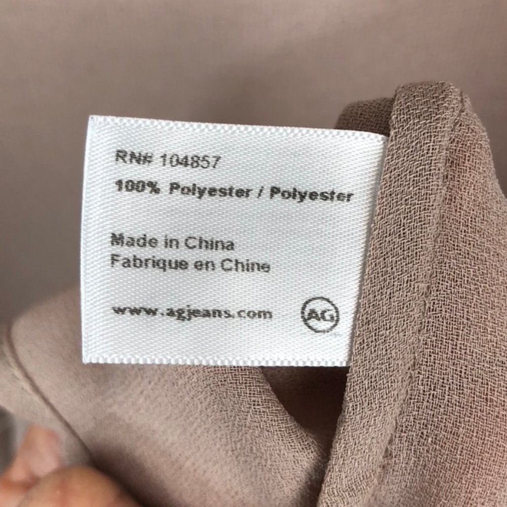 AG Adriano Goldschmied Gathered Sleeve Crepe Top - Picture 8 of 8